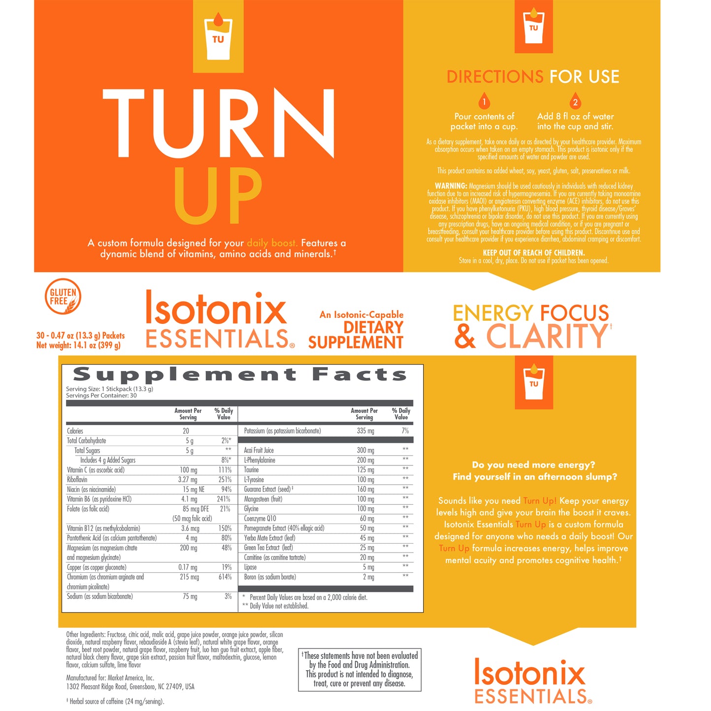 Isotonix Essentials®能量提升沖飲